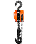 Side view of 2 Ton Hand Chain Hoist 4400 Lbs Capacity 10 Ft Lift Come Along with G80 Galvanized Chain and Double Pawl Brake