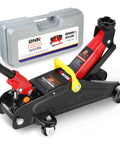 Low Profile Hydraulic Trolley Floor Jack 2 Ton Capacity 4000 Lbs With Lifting Range From 5.1 Inches To 13 Inches Black with case