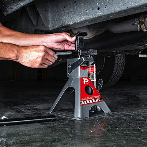 2 Ton UniJack Combination Hydraulic Bottle Jack And Jackstand In One Unit lifting a car for repairs