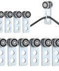 2 Wheel Trolley Assembly Rollers with Bearing System for 1-5/8 Inch Strut Channel, Q235 Steel, Smooth Rolling Hoist & Unistrut, 10 PCS
