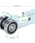 2 Wheel Trolley Assembly Rollers with Rubber Sealed Bearings Galvanized Steel Construction Designed for 1-5/8 Inch Wide Strut Channels
