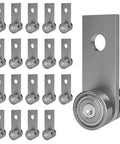 2 Wheel Trolley Assembly Rollers with Dual Bearings for 1-5/8 Inch & Taller Strut Channel, Hot Rolled Carbon Steel, Pack of 20