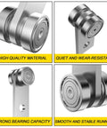 Close-up of 2 Wheel Trolley Assembly Rollers with Dual Bearings Hot Rolled Steel Construction Galvanized designed for 1-5/8 Inch strut channels.