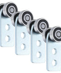 Four 2 Wheel Trolley Assembly Rollers with Rubber Sealed Bearings Galvanized Steel Construction Built for 1-5/8 Inch Wide Strut Channels