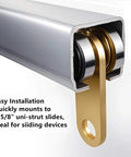 2 Wheel Trolley Assembly Rollers Solid Galvanized Steel Design Built to Fit 1-5/8 Inch Wide Strut Channels