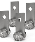 4 Pack of 2 Wheel Trolley Assembly Rollers with Dual Bearings for 1-5/8 Inch & Taller Strut Channel, Hot Rolled Carbon Steel Trolley