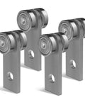 4 pack of metal 2 Wheel Unistrut Trolley Roller Assembly for 1-5/8 inch and taller strut channels, silent smooth design