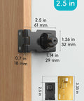 2.5 Inch Keyed Hasp Lock For Cabinets And Small Doors With Twist Knob Design displaying size dimensions