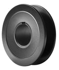 Front view of 2.5 Inch OD Fixed Bore V Belt Pulley with 7/8 Inch Bore Single Groove Cast Iron Anticorrosion Durable Design for 3L 4L A AX V Belts