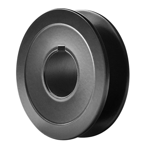 Front view of 2.5 Inch OD Fixed Bore V Belt Pulley with 7/8 Inch Bore Single Groove Cast Iron Anticorrosion Durable Design for 3L 4L A AX V Belts