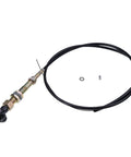 20 Foot Heavy Duty Vernier Locking Throttle Cable for PTO systems and trucks with black sheath and metal fitting, precise manual engine control.