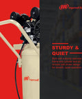 Ingersoll Rand P1.5IU-A9 2hp 20 gal Single-Stage Compressor (115/1) 42663401 with sturdy cast-iron frame and belt-driven design