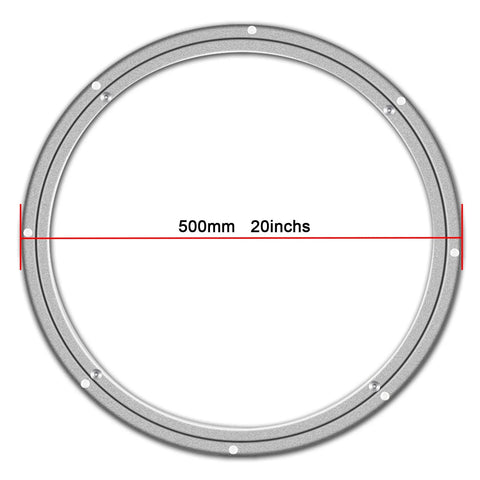 Heavy Duty Aluminum Turntable Bearing 20 Inch Swivel Plate For Dining Tables And Workbenches with polished ball bearings