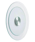 20 Inch Glass Lazy Susan Turntable, Round Clear Tempered Glass Rotating Tray with Smooth Silent 360 Rotation, side view