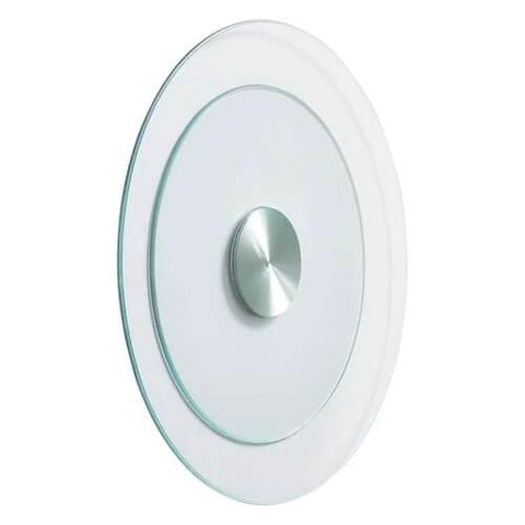 20 Inch Glass Lazy Susan Turntable, Round Clear Tempered Glass Rotating Tray with Smooth Silent 360 Rotation, side view
