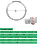 Diagram showing dimensions of a 20 Inch Heavy Duty Lazy Susan Hardware Aluminum Bearing Metal Rotating Turntable Swivel Plate.