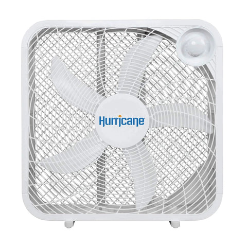 Heavy Duty 20 Inch Box Fan With 3 Quiet Speeds For Home Garage Office And Bedroom Delivering 2400 CFM Airflow And 1100 RPM Corded Portable Floor Mount Cooling For Basement And Living Spaces From Hurricane