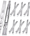20 Inch Soft Close Drawer Slides Set Six Pairs With Full Extension Ball Bearing Glides Side Mount Silver Finish
