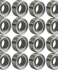 20 Pack Double Shielded Miniature Ball Bearings 3x6x2.5mm for 3D Printers and Electric Motors, chrome steel construction, close-up view