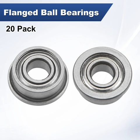 Go To 20 Pack F683ZZ Flanged Ball Bearings 3mm x 7mm x 3mm Double Shield Chrome Steel Z1 GCr15 shown in package