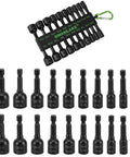 20 Piece Magnetic Nut Driver Set With Metric And SAE Sizes Quarter Inch Hex Shank Drill Socket and Impact Driver Bit Set display