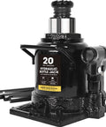 Heavy Duty 20 Ton Hydraulic Bottle Jack Low Profile Stubby Lift for Auto Repair and Home Garage Use 40,000 Lbs Capacity Wide