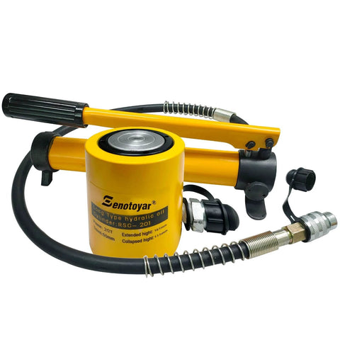 Hydraulic Cylinder Jack,20 Ton Heavy Duty Porta Power Kit with CP-180 Manual Hydraulic Hand Pump,2" Stroke Single Acting