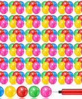 200 Pcs Knobby Balls 6.3 Inch Soft Bouncy Balls Bulk Inflatable Sensory Toys with Air Pump Spiky Massage Party Favor for Kids