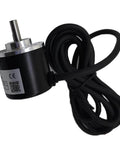 Rock Solid 2000 PPR Rotary Encoder With 38mm Body, 6mm Solid Shaft, Line Driver ABZ Output, 5V Power Supply, coiled cable