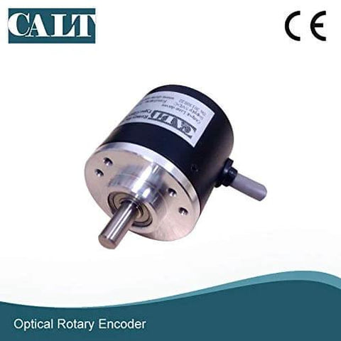 Rock Solid 2000 PPR Rotary Encoder With 38mm Body, 6mm Solid Shaft, Line Driver ABZ Output, 5V Power Supply, Incremental Encoder For Precision Motion Control, Plug And Play Mounting Ready