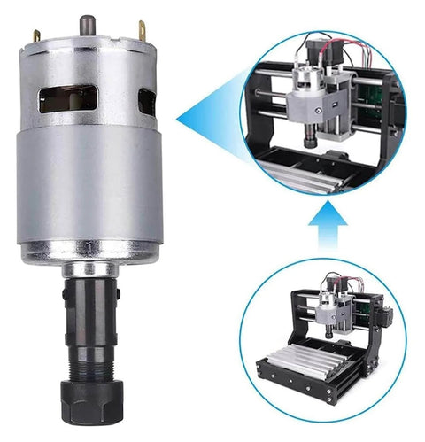 CNC Spindle Motor Kit 20000 RPM High Torque Spindle For Engraving And Milling, air cooled DC spindle with 5mm shaft, DIY upgrade