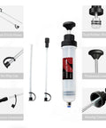 200cc Manual Fluid Extractor Pump For Automotive Oil Changes With Two PVC Suction Tubes reaching up to 40 cm in packaging.