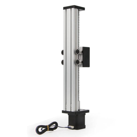 Side view of 200mm Effective Stroke Length Linear Rail Guide Ballscrew SFU1605 with Nema 17 Stepper Motor for CNC Router Machine Parts