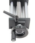 Front view of ✝️ 200mm effective travel length double optical axis guide ballscrew sfu1605 hand crank for diy cnc router parts