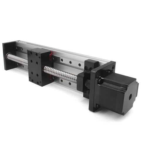 200mm Effective Stroke Length Double Linear Rail Guide with Square Linear Rails Ballscrew SFU1605 with Nema 23 Stepper Motor
