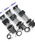 200mm Effective Stroke Length Double Linear Rail Guide with Square Linear Rails Ballscrew SFU1605 with Nema 23 Stepper Motor