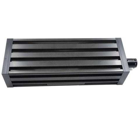 Top view of 200mm 4080U Screw Slide Table Linear Actuator Kit Linear Module for 3D Printer, black aluminum frame