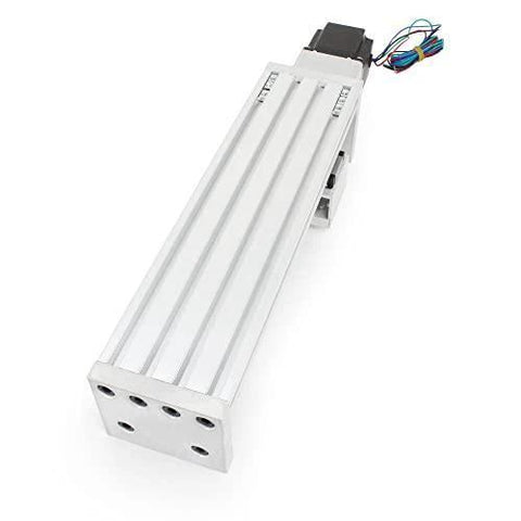 200mm Stroke CNC Linear Stage Motion Actuator with aluminum alloy cross sliding table, SFU1605 ballscrew drive, top view