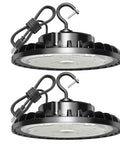 200W LED High Bay Light UFO Industrial Fixture Killer Brightness 28,000 LM, 110-277V, 5000K Cool White, IP65 Waterproof, 2-Pack