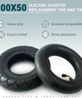 200X50 / 8" X 2" | 2 Tire & 2 Inner Tube Set for Electric Scooter, showing heavy-duty and universal compatibility features