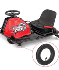 200X50 Inner Tube for Crazy Cart XL DLX Shift Go Kart Dune Buggy with tube detail, black durable material, standard valve.