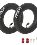 Pair of 200X50 inner tubes with valve stems for Crazy Cart XL DLX, Go Cart, Dune Buggy, eSpark scooters and 8" X 2" tire parts.