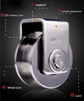 Pulley Wheel, 201 Stainless Steel Bearing Pulley Wire Rope Pulley with V-h-Shaped Groove in side view showing support and gasket