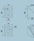 2020 Corner Bracket Aluminum for Extrusion Profile V-Slot - VXB Ball Bearings