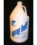 Front view of Sam Spray Buff deodorizer Winter Green, 4 gal/case, white plastic jug with blue label