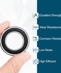 2 Pack 203510-2RS Ball Bearings Non Standard 20mm ID 35mm OD 10mm Thick Double Rubber Sealed Chrome Steel Heavy Duty Bearings