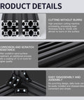 8pcs 1000mm 2040 V-Slot Extrusion Aluminum Profile, Anodized Linear Rail for 3D Printer Frame product details with close-up view