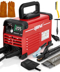205 Amp Mini Stick Welder 110V With Lift TIG Inverter Arc Welder and 25 rods with accessories, for steel and cast iron welding.