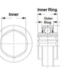 205KRR2 Special 2 Single Lip Shroud Seals 7/8 Inner Diameter Bearings - VXB Ball Bearings