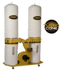 Industrial 3Hp 3Phase 460V Base Unit For Heavy Duty Shops with dual fabric dust collectors and TurboCone technology.